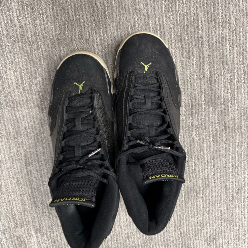 Air Jordan 14 Retro Black Green Basketball Shoes